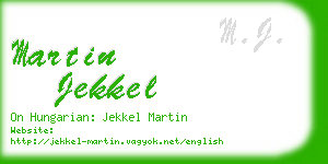 martin jekkel business card